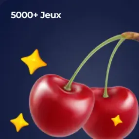 Deux cerises rouges représentant plus de 5000 jeux disponibles