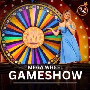 Mega Wheel Gameshow by Pragmatic Play with colorful wheel and host