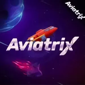 Aviatrix game with rocket flying through a purple galaxy background