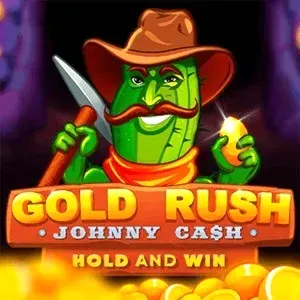 Gold Rush Johnny Cash slot with cowboy cactus character